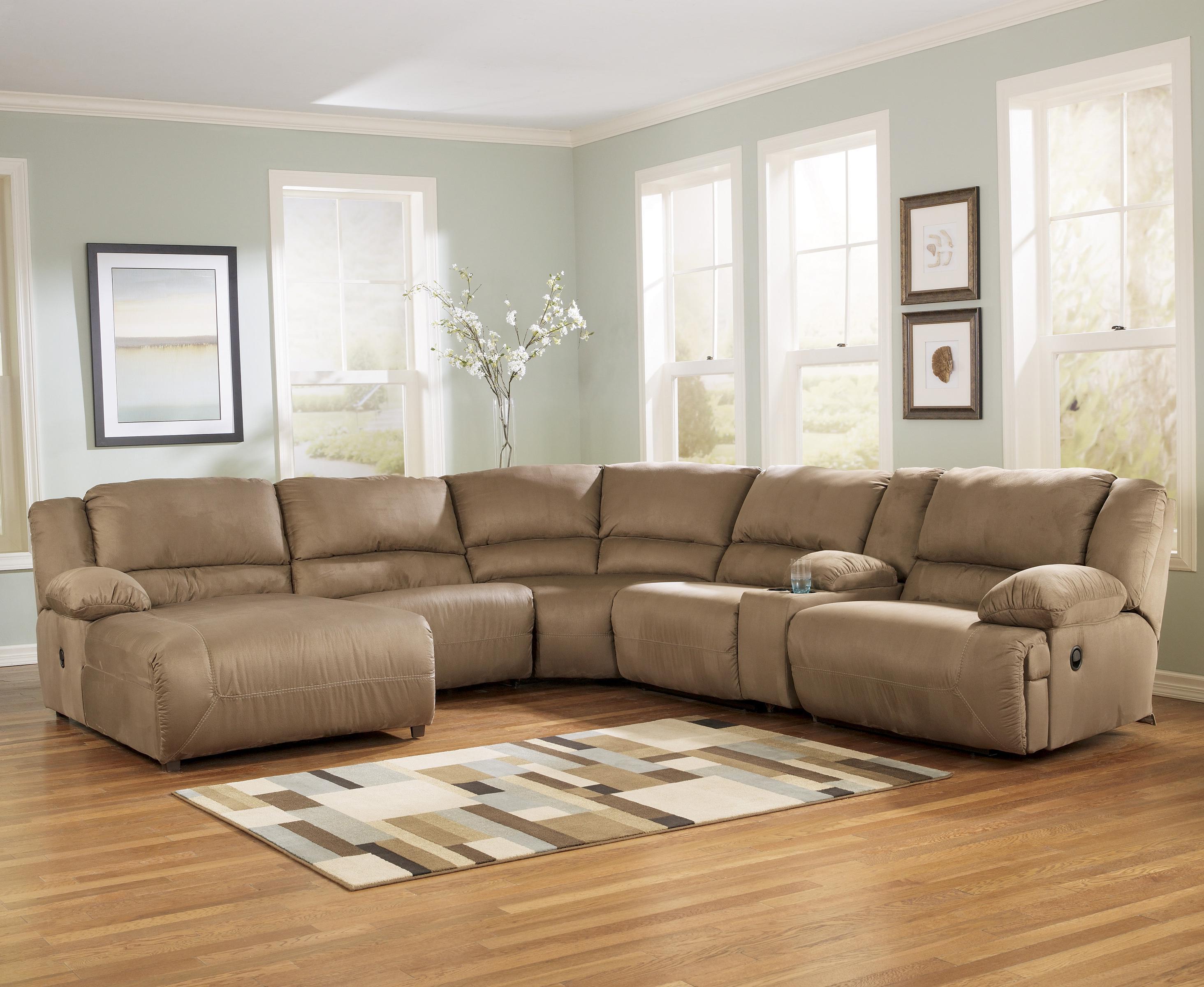 Signature Design by Ashley Hogan Mocha 6 Piece Motion Sectional with